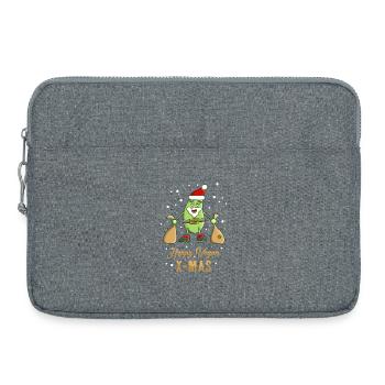 Ein veganer Soja Weihnachtsmann Happy Xmas - Laptoptasche 15" - Grau meliert - Vorne