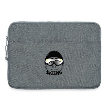 Vieux Montagne et Lunettes de Ski Authentiques - Sacoche pour ordinateur portable 15 pouces - gris chiné - Devant