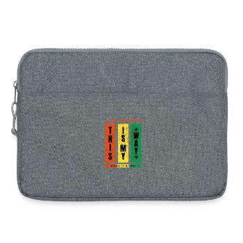 Le reggae est ma façon – TypoBlock - Sacoche pour ordinateur portable 15 pouces - gris chiné - Devant
