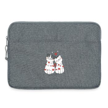 Verliebt, ich bin verliebt - Laptoptasche 15" - Grau meliert - Vorne