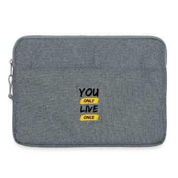 YOLO - Tu ne vis qu’une fois / ONE LIVE - Sacoche pour ordinateur portable 15 pouces - gris chiné - Devant