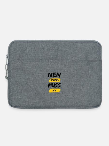 Nen scheiß muss ich - Laptoptasche 15" - Grau meliert