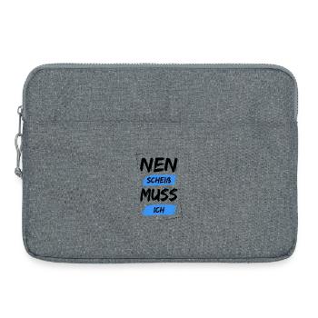Nen scheiß muss ich - Laptoptasche 15" - Grau meliert - Vorne