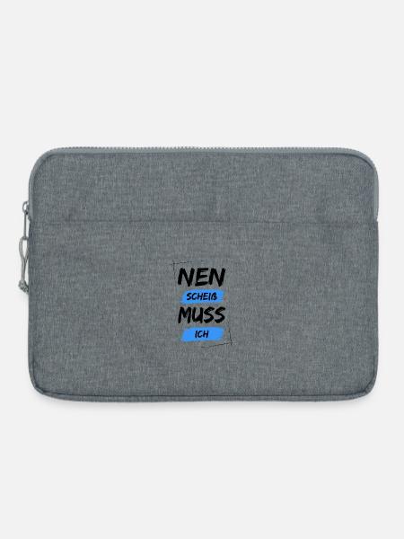 Nen scheiß muss ich - Laptoptasche 15" - Grau meliert