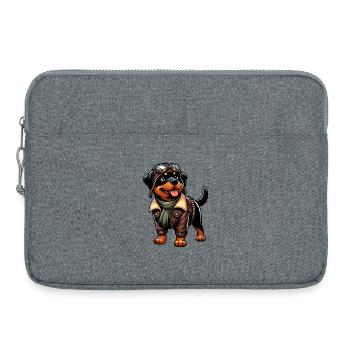 Conception du pilote Rottweiler - Sacoche pour ordinateur portable 15 pouces - gris chiné - Devant