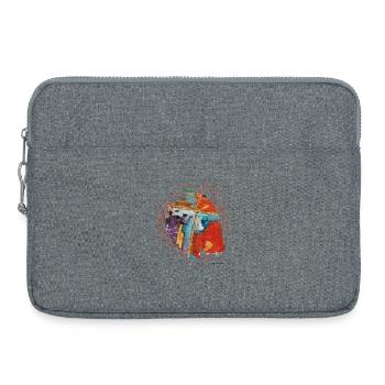 Un art abstrait vibrant aux lignes chaotiques - Sacoche pour ordinateur portable 15 pouces - gris chiné - Devant