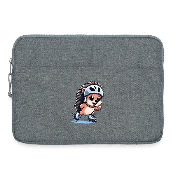 Speedy Hedgehog : Champion de patinage à roulettes - Sacoche pour ordinateur portable 15 pouces - gris chiné - Devant