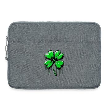 Trèfle à quatre feuilles - Sacoche pour ordinateur portable 15 pouces - gris chiné - Devant