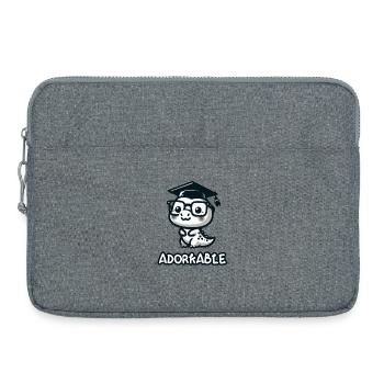 Adorkable Grad: Zu cool für die Schule! - Laptoptasche 15" - Grau meliert - Vorne