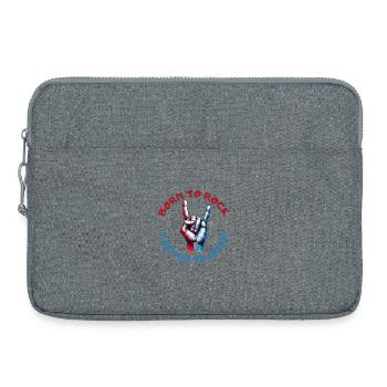 Né pour le rock ! Né pour le rock ! # - Sacoche pour ordinateur portable 15 pouces - gris chiné - Devant