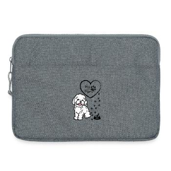 Pull mignon pour maman chien, pull chiot pour femme - Sacoche pour ordinateur portable 15 pouces - gris chiné - Devant