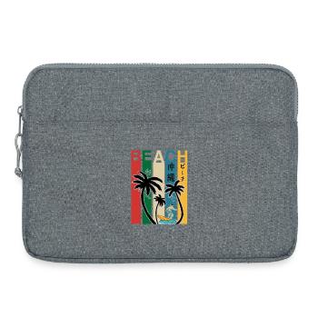 Okinawa Japon Plage Fun - Sacoche pour ordinateur portable 15 pouces - gris chiné - Devant