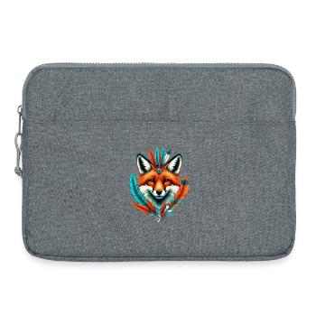 American Indian Fox American Redskin - Laptop bag 15" - heather grey - Front