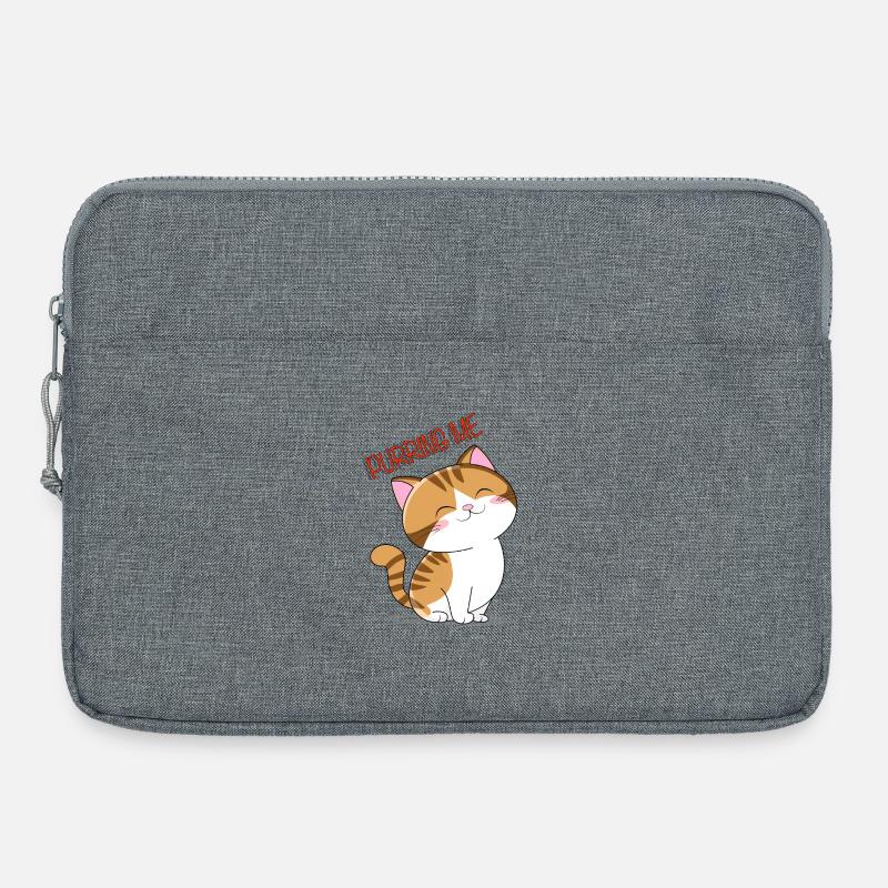 Purring me cat - Laptop bag 15" - heather grey