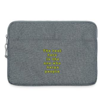 Der wahre Held ist derjenige, der den Menschen hilft - Laptoptasche 15" - Grau meliert - Vorne