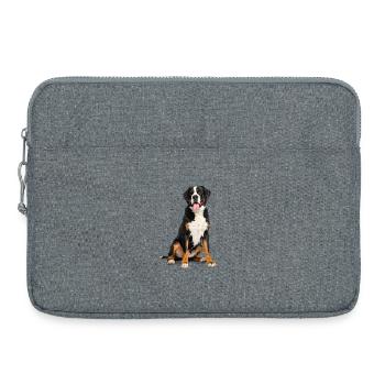Chien de bouvier bernois mignon – Grand cœur, pelage doux - Sacoche pour ordinateur portable 15 pouces - gris chiné - Devant