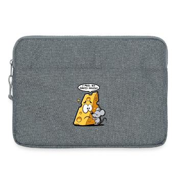 Fromage en crise existentielle 🧀🐭 - Sacoche pour ordinateur portable 15 pouces - gris chiné - Devant
