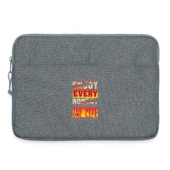 Enjoy Every Moment - Laptop bag 15" - heather grey - Front