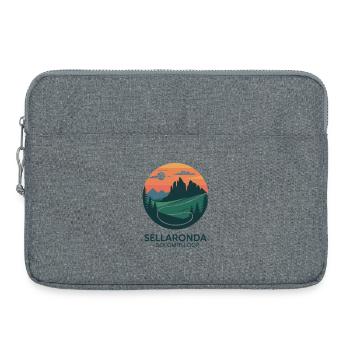Sellaronda Dolomiti Loop Cycling Art - Laptop bag 15" - heather grey - Front