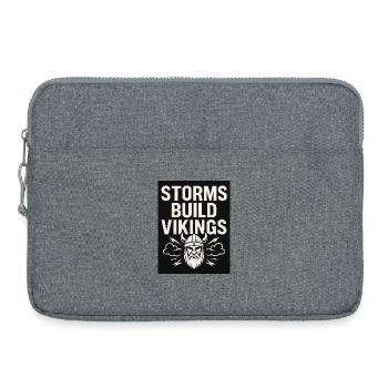 Storms Build Vikings Bold Design - Laptop bag 15" - heather grey - Front