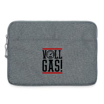 Full Throttle Speedometer Saying - Laptop bag 15" - heather grey - Front