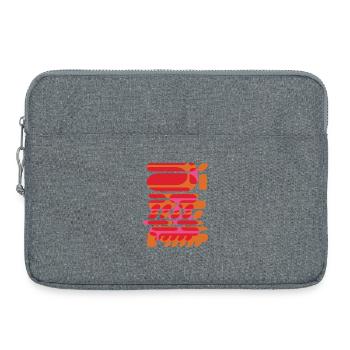 Formes graphiques abstraites dans le design techno - Sacoche pour ordinateur portable 15 pouces - gris chiné - Devant