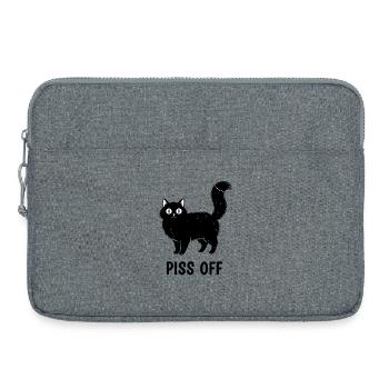 Midnight Cat Snark - Laptop bag 15" - heather grey - Front