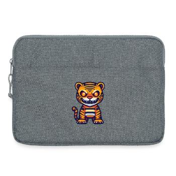 Tiger Halloween Zombie - Laptop bag 15" - heather grey - Front