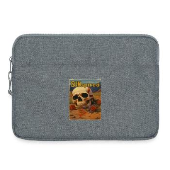 Inspiriert von Sünden, Totenkopf in der Wüste - Laptoptasche 15" - Grau meliert - Vorne