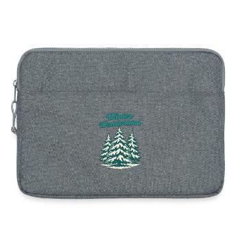 Pins du pays des merveilles hivernales - Sacoche pour ordinateur portable 15 pouces - gris chiné - Devant