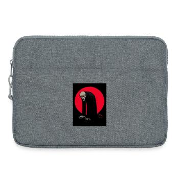 Démon vampire de la Lune Rouge dans l’Ombre - Sacoche pour ordinateur portable 15 pouces - gris chiné - Devant