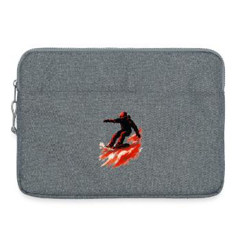 Snowboarden | Schnee | Snowboarder | Ski - Laptoptasche 15" - Grau meliert - Vorne