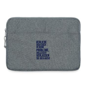 À propos de devenir fou - tombe amoureux de ton problème - Sacoche pour ordinateur portable 15 pouces - gris chiné - Devant