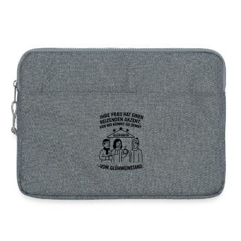 Drôle de Noël au marché de Noël - Sacoche pour ordinateur portable 15 pouces - gris chiné - Devant