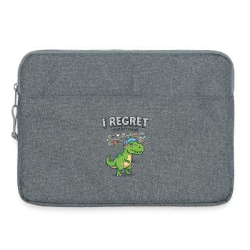 I Regret Everything Dino - Laptoptasche 15" - Grau meliert - Vorne