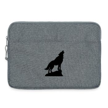 Wolf Animal Icon - Laptop bag 15" - heather grey - Front