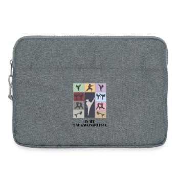 À mon époque de taekwondo - Sacoche pour ordinateur portable 15 pouces - gris chiné - Devant