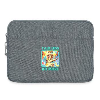 Moins et plus - Sacoche pour ordinateur portable 15 pouces - gris chiné - Devant
