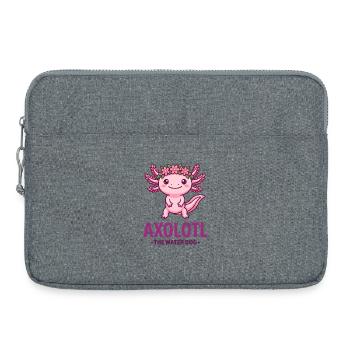 AXOLOTL THE WATER DOG Cute Pink Flower Crown - Laptop bag 15" - heather grey - Front