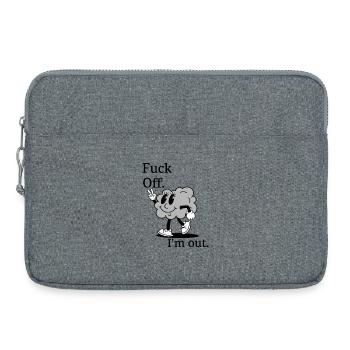 Happy Brain Peace Vibes - Laptoptasche 15" - Grau meliert - Vorne