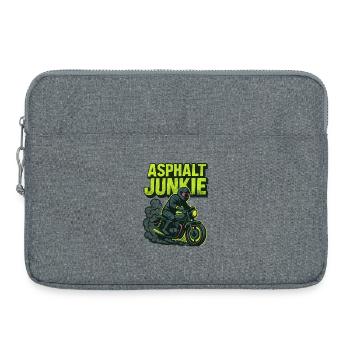 Asphalt Junkie – Motorrad - Laptoptasche 15" - Grau meliert - Vorne
