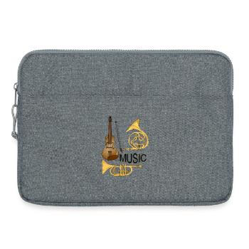 Instruments de musique - Sacoche pour ordinateur portable 15 pouces - gris chiné - Devant