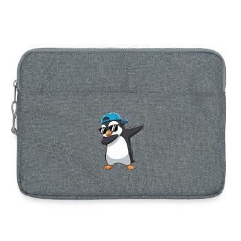 Dessins animés de lunettes de soleil Penguin à appliquer à la perfection - Sacoche pour ordinateur portable 15 pouces - gris chiné - Devant