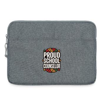 Geometrisches Muster des Schulberater-Stolzes - Laptoptasche 15" - Grau meliert - Vorne
