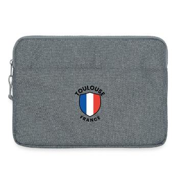 Armoiries de Toulouse, France - Sacoche pour ordinateur portable 15 pouces - gris chiné - Devant