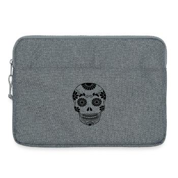 Tête de mort  - Sacoche pour ordinateur portable 15 pouces - gris chiné - Devant