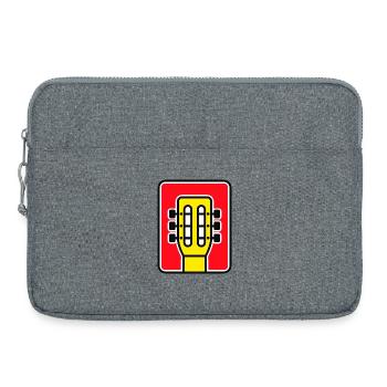 Emblème de la tête de guitare - Sacoche pour ordinateur portable 15 pouces - gris chiné - Devant