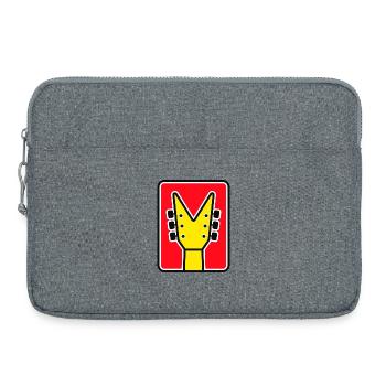 Emblème de guitare - Sacoche pour ordinateur portable 15 pouces - gris chiné - Devant