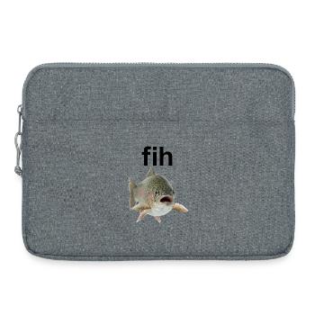 Fih Poisson Drôle Pêche des Hommes Fih - Sacoche pour ordinateur portable 15 pouces - gris chiné - Devant