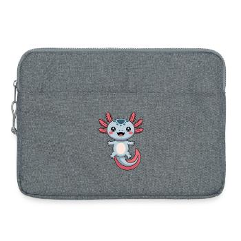 Axolotl Süß Comic - Laptoptasche 15" - Grau meliert - Vorne